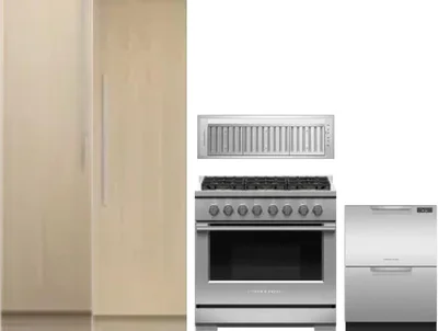 5 Piece Package Includes Refrigerator, Freezer, Range, Hood And Dishwasher